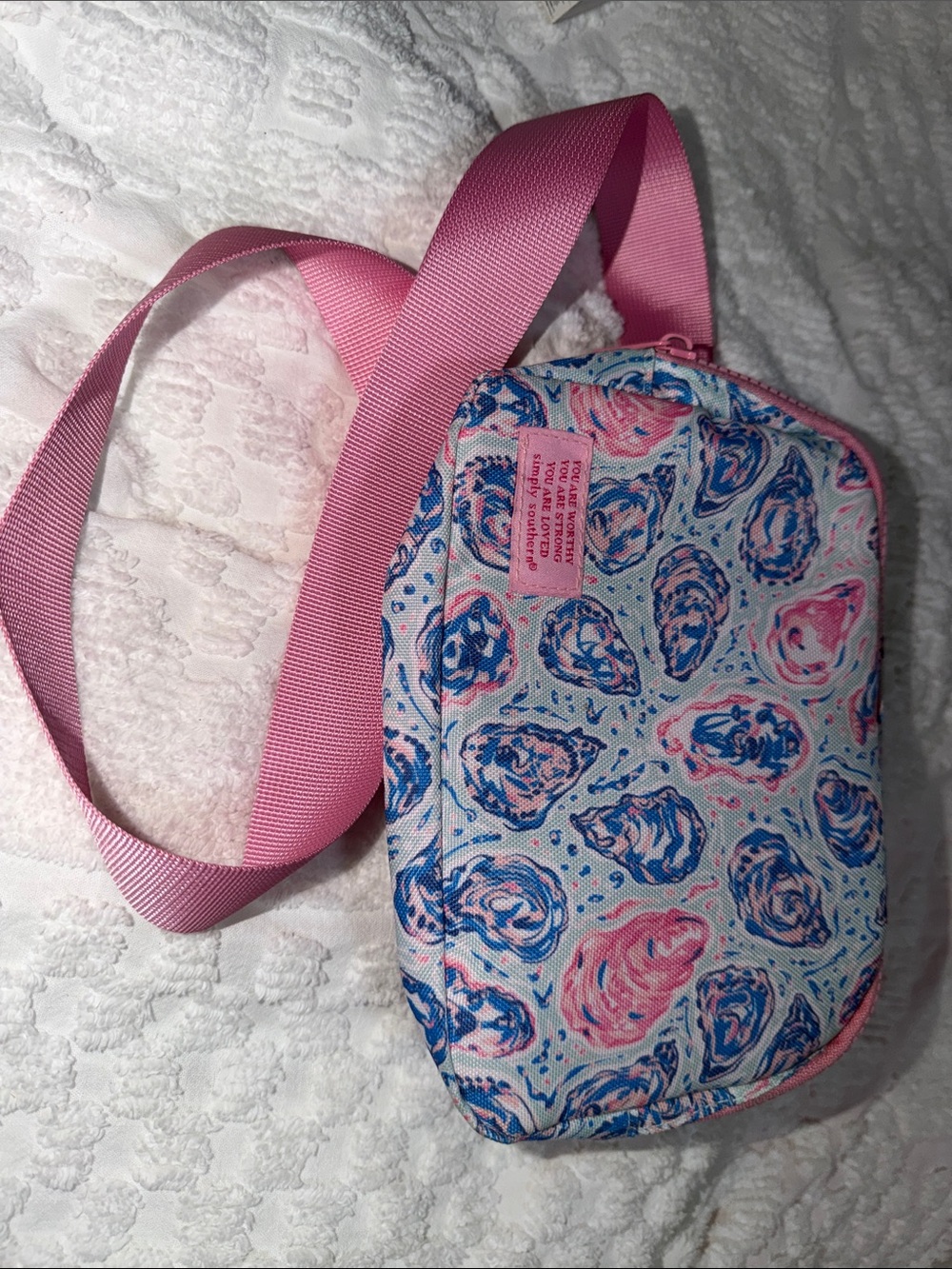 Simply Southern Pink and Blue Patterned Crossbody